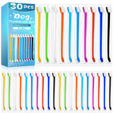 Navona 30 PCS dog toothbrushes double-headed anti-slip kit aids multi-pet brushing.