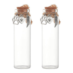NBEADS pet-hair memorial bottle with heart decor for cherished remembrance keepsake