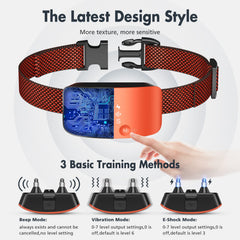 NBJU bark collar worn on a dog demonstrates a secure, adjustable fit