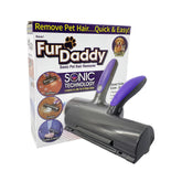 NC Furdaddy Roller on couch captures pet hair for a clean seating area