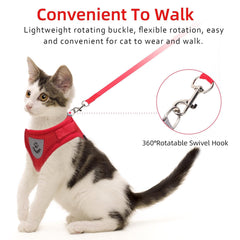 NCMAMA cat-dog-vest-harness red XS reflective stripe boosts low-light visibility.