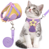 NCMAMA cat harness flower design for cute daily walks
