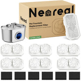 Neareal cat fountain filters 6-pack in-package photo for quick, hygienic hydration support.