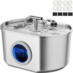 Neareal cat water fountain with water level window for easy hydration monitoring