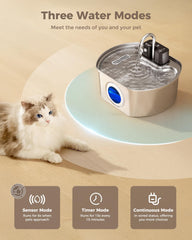 Neareal cat water fountain water level window for easy monitoring
