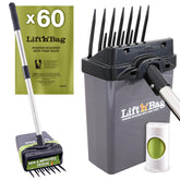 Neater Pet Brands Lift N’ Bag 2.0 scoop in yard for clean, one-handed pickup.