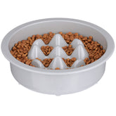 Neater Pet Brands The Niner slow feed bowl top view showing nine pockets for paced meals