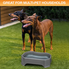 Neater Pet Brands non-tip base prevents slips during active pet play.