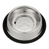 Neater Pet Brands stainless steel no-skid base bowl prevents spills during meals.