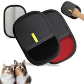 NEBALASTEP pet hair remover gloves gliding over fabric surfaces for quick lint pickup