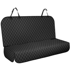 NECKORY backseat cover for dogs shows waterproof fabric protecting seats from spills