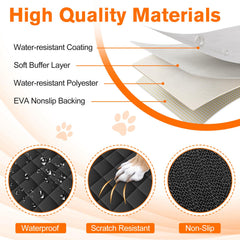 NECKORY SUV Cargo Liner anti-slip-backing keeps mats in place while driving