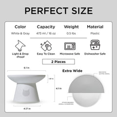 Necoichi BPA-free plastic bowls ensure safe feeding with durable construction.