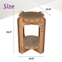 Necoichi Cat Scratcher Tower bowl-lounge image highlights cozy concave bed for naps