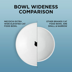 NECOICHI raised bowl side view shows elevated height for neck comfort