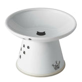 NECOICHI raised cat bowl top view emphasizes whisker-friendly design