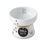 NECOICHI raised cat water bowl front view shows elevated height for comfortable drinking