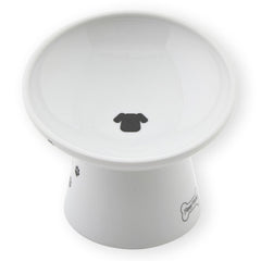 Necoichi raised dog food bowl non-slip ring ensures stable eating on busy floors