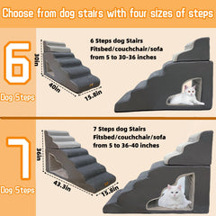 Necrely dog stairs bottom non-slip stickers ensure secure placement