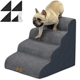 Necrely dog stairs top view shows sturdy multi-layer construction for high-bed access