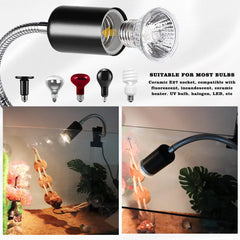 Neeenn Hermit Crab Heat Lamp timer regulates day basking sessions.