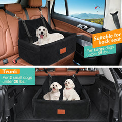 NEEZUKAR dog car seat-safety leashes connect to harness for secure travel.