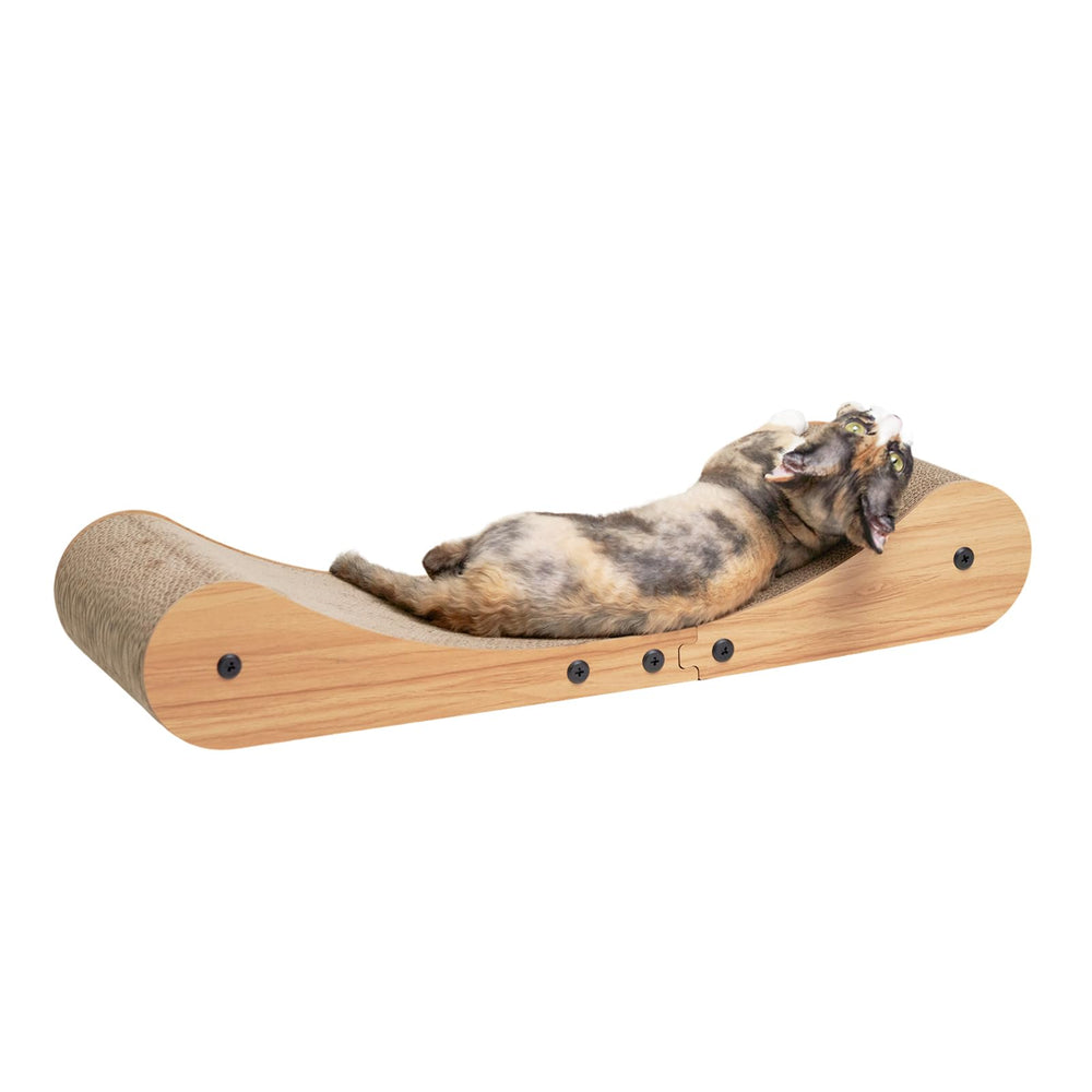 Nekosan cat scratcher bed 27.5-inch outer view shows generous lounging and scratching