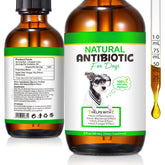 NenMaoKeNu natural dog antibiotics bottle front showing herbal blend for gentle support.