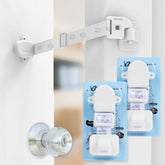 Neobay adjustable door strap setup showing cat access while keeping dogs out