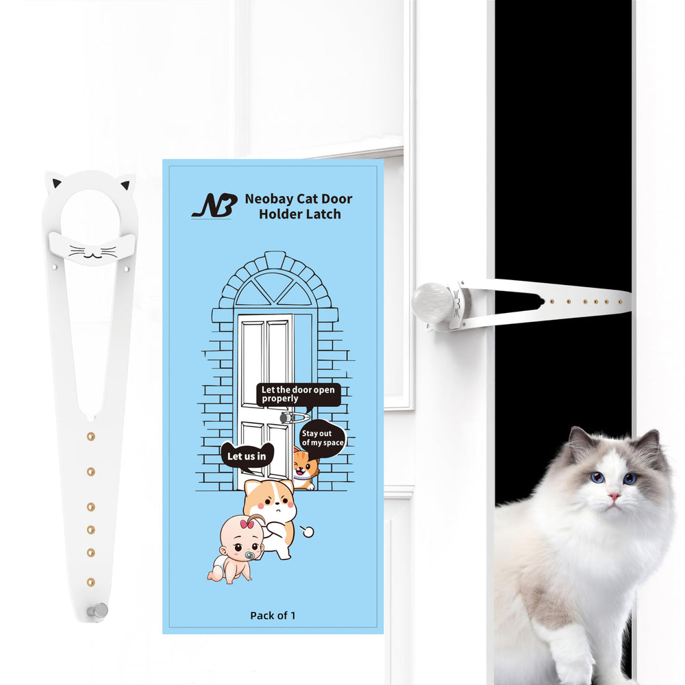 Neobay cat door latch stabilizer close-up demonstrates improved stability for safe door use.