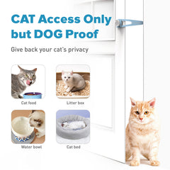 Neobay Cat Door Latch stabilizer guard adds safety against pinched tails and fingers.