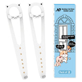 Neobay cat door latch white 2-pack keeps dogs out while cats roam freely.