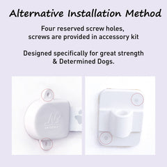Neobay door latch and stopper combo enabling quick one-handed access