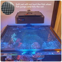 NestBasics soft mesh protects fish from impact when they bump the lid during jumps.