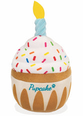 Nestpark dog birthday toy cake — plush cake focus with squeak for festive play.