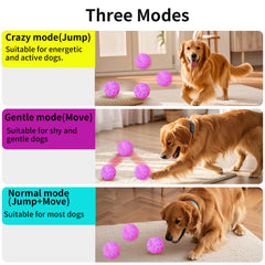 NETRCO Smart Interactive Dog Ball side view highlights durable E-TPU material for safe chewing.