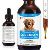 Netwik Collagen for Dogs liquid bottle showcases premium joint support formula.