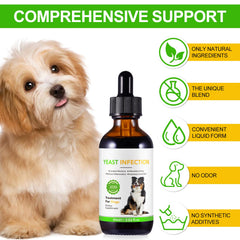 Netwik dog itch relief formula dispense demonstrates quick-absorption liquid for irritated paws.