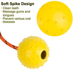 Nevperish natural rubber ball bright colors aids visibility during outdoor play.