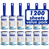 New England Stories lint roller pack showing 1200 sheets for long-lasting cleanup