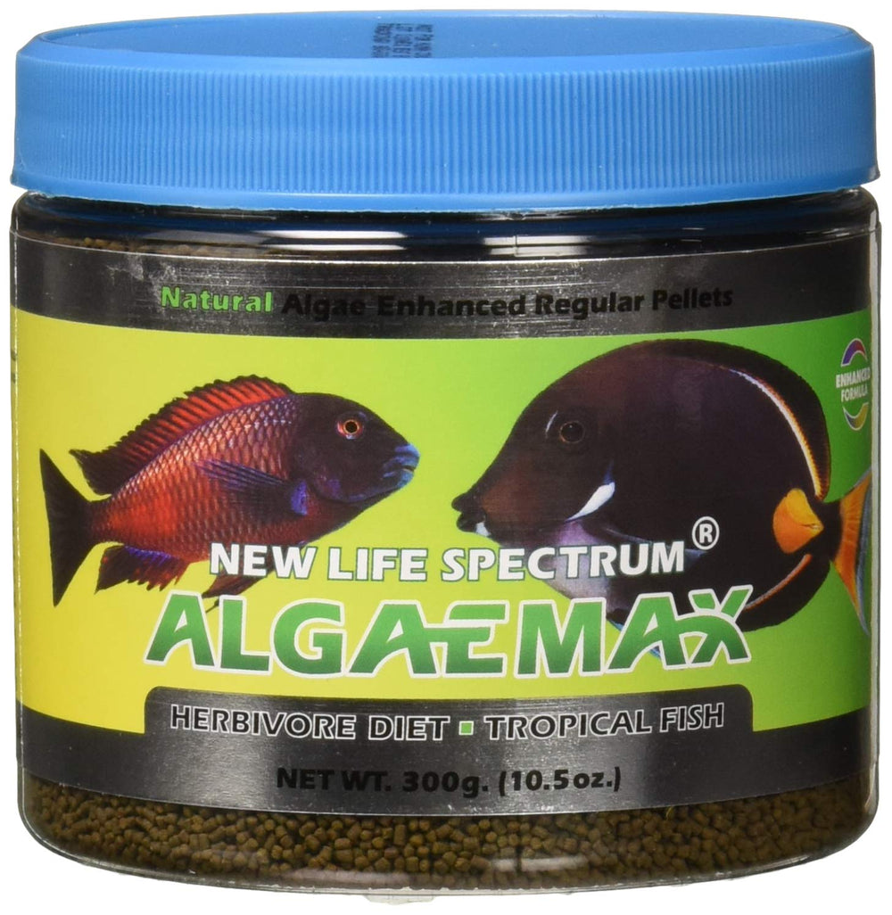 New Life Spectrum AlgaeMax Regular packaging showcases Naturox Series for algae-based fish nutrition