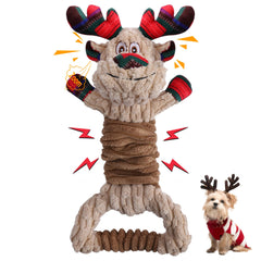 Newget Christmas dog toy Santa Claus – festive squeaky plush for interactive play.