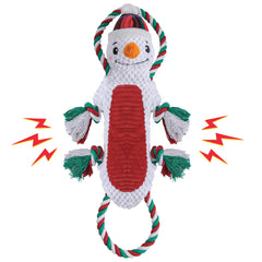 Newget Christmas dog toys Santa plush engages dogs with a squeaky toy for interactive play.