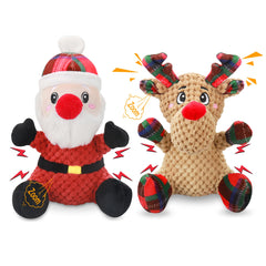 Newget Christmas squeaky dog toy box presents for interactive holiday play