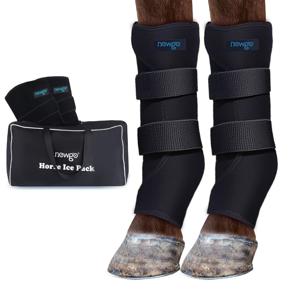 NEWGO horse ice-pack wrap full-leg cover for targeted cooling after work