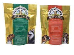 Newman's Own Beef Jerky with Beef & Sweet Potato 5oz bag for tasty rewards.