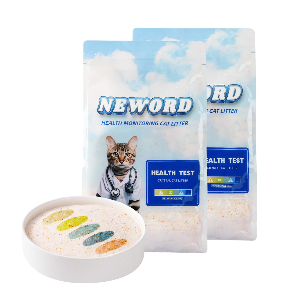 NEWORD health-monitoring crystals litter displays color-change indicator for quick status checks