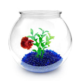 Newpol Mini Aquarium compact design view enhances desk decor with calming fish viewing