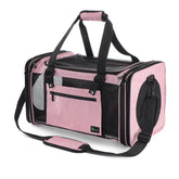 NextFri soft-sided pet carrier pink front view for easy airline travel