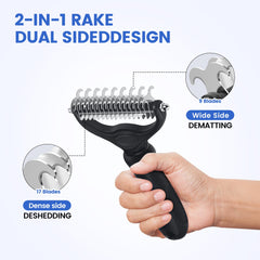 Neyakopaw 4 in 1 grooming kit deshedder detail highlights versatile coat care